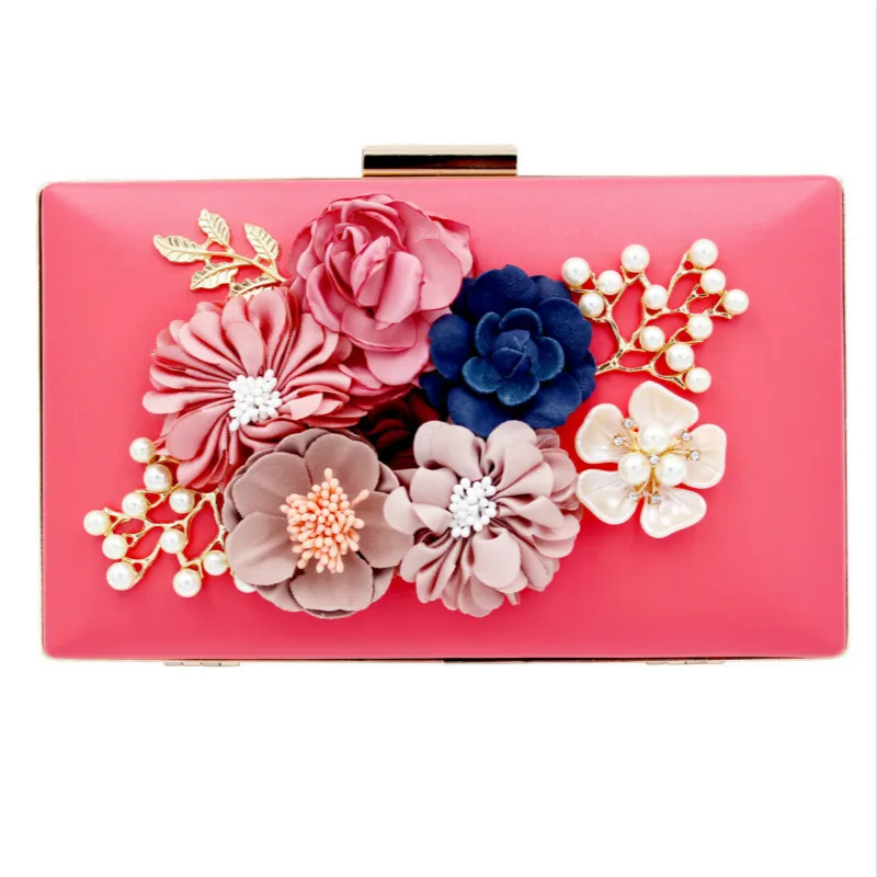 

Famous Flower Pearl Evening Bags Designer Day Clutches For Girls Small Women Box Wedding Crossbody Bags Bolsa Feminina LX7202