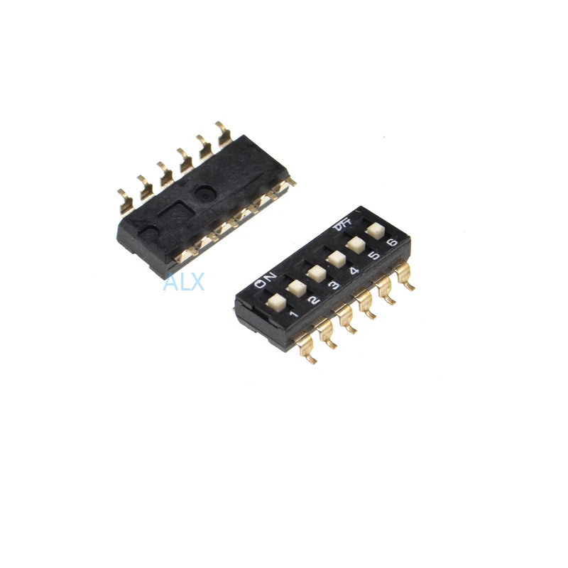 

10PCS 6p 6 Position SMD TOGGLE switch doule Row 6PIN PITCH 2.54MM Slide Switches 6 PIN