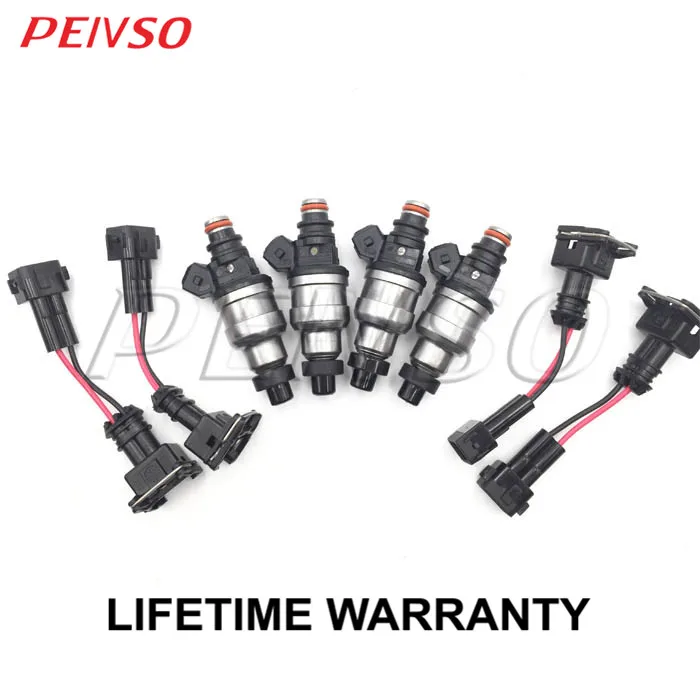 650cc Fuel Injectors Fit Honda VTEC Free Clips B16 B18 B20 D16 D18 F22 H22 H22A