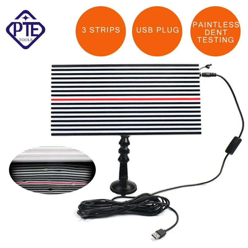 

LED Line Board Light Lamp Auto Body Paintless Pit Dent Testing Repair PDR Tool