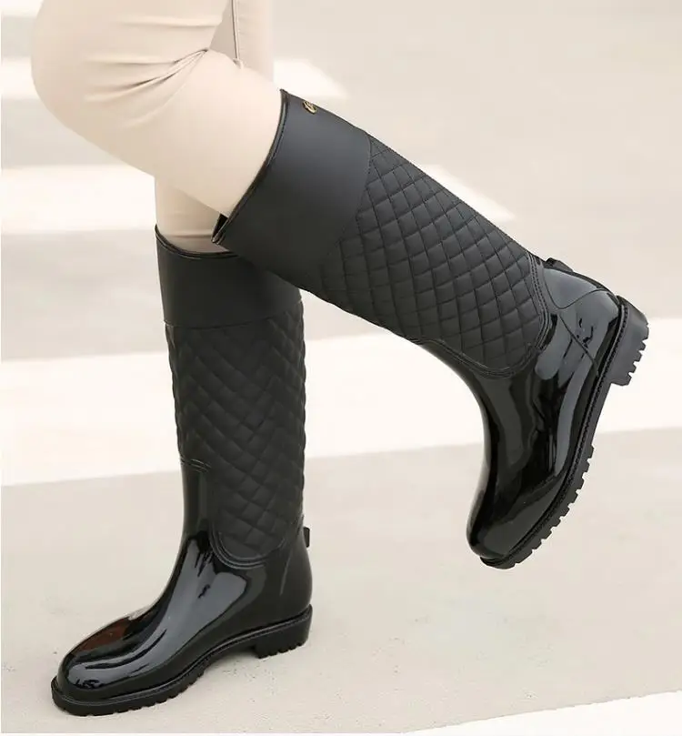 Bottes La Us bleu 5 Noir Étanche Dames Vichy Pluie Taille 6 9 5 De Mode Femmes nwP0O8ZNkX