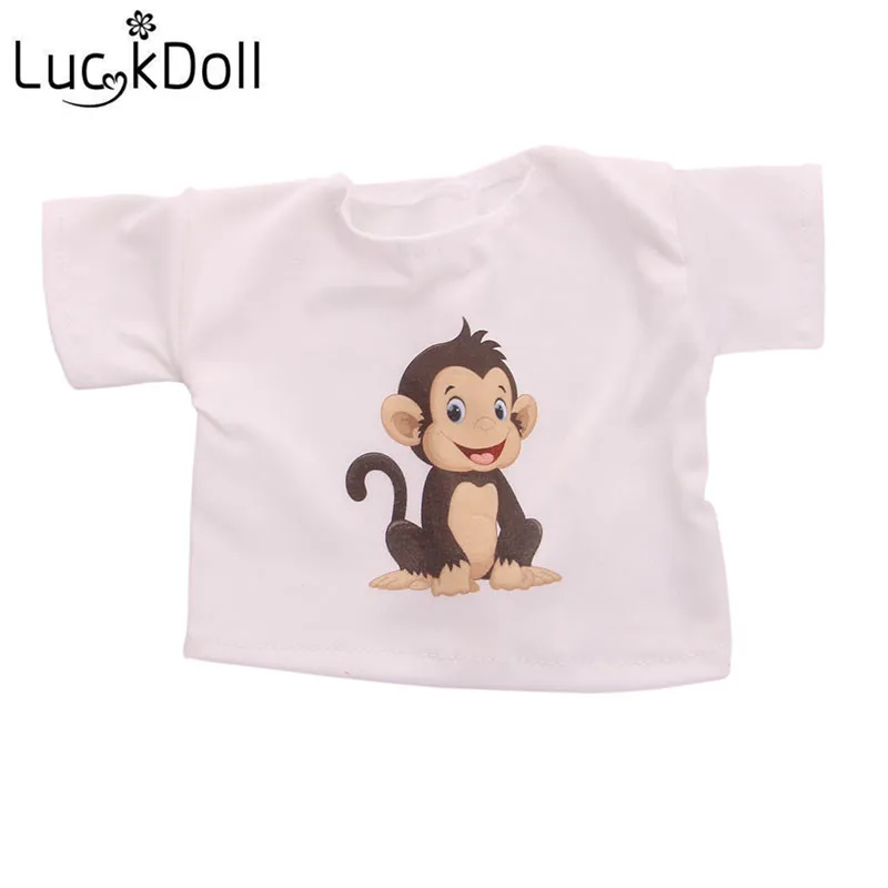 LUCKDOLL хлопковая Футболка Подходит для 18-дюймовые американская кукла Logan кукла мальчик одежда аксессуары игрушки для детей