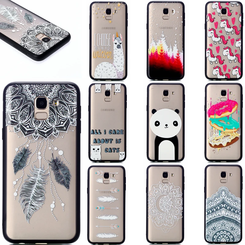 Лак 3D рельеф 2 в 1 ТПУ + PC чехлы для телефонов Чехол Защита Fundas Etui samsung Galaxy J4 J6 2018 EU A6 A8