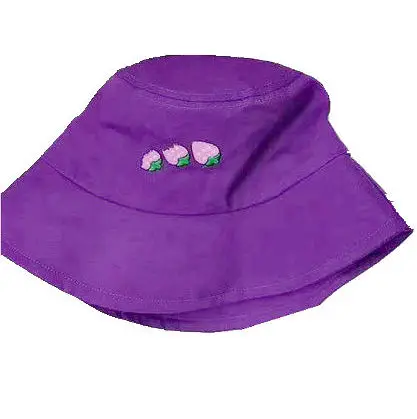 Bnaturalwell Kids Summer Floral Print Bucket Hat Panama Cotton Baby Cap Sun Beach Cap for Girl Brim Sun Hats 1.5-3 years H020D - Цвет: H020D  Purple