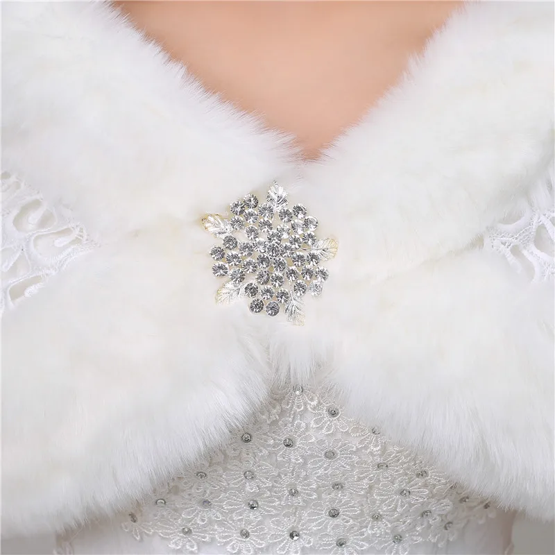 Forevergracedress/высококачественные женские зимние куртки-болеро из искусственного меха для свадьбы, пальто для невесты, плащ-накидка, шали шарфы