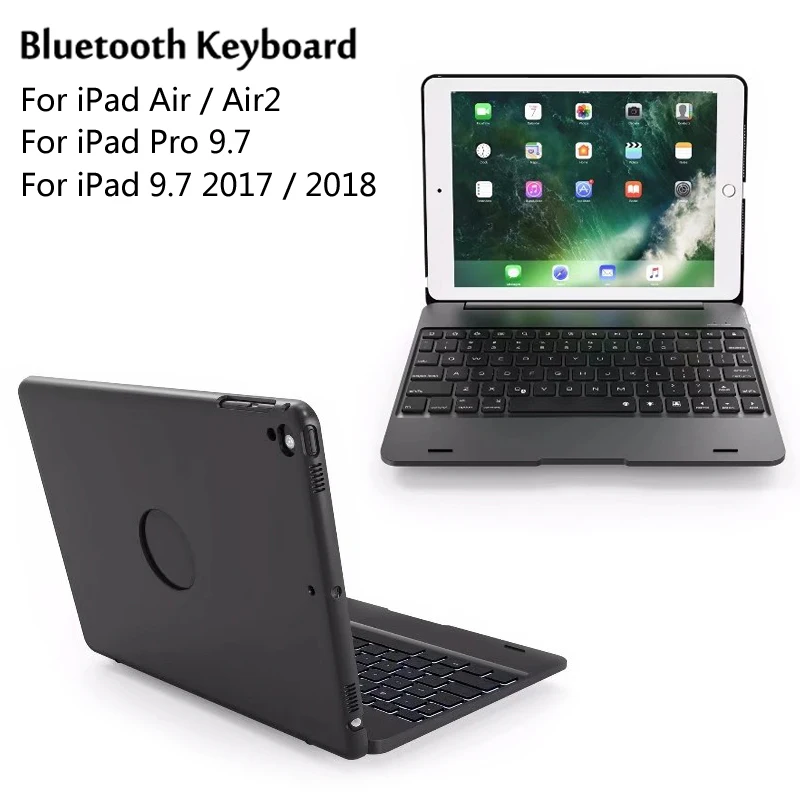 ABS Plastic Wireless Bluetooth Keyboard Protective Cover Case For iPad 5 / 6 / Air / Air 2 / Pro 9.7 For iPad 9.7 2017 2018