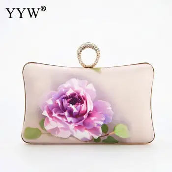 

Vintage Women Clutch Purse Flower Evening Bag Wedding Party Handbag With Rhinstone Female Crossbody Shoulder Bags Bolso Mujer