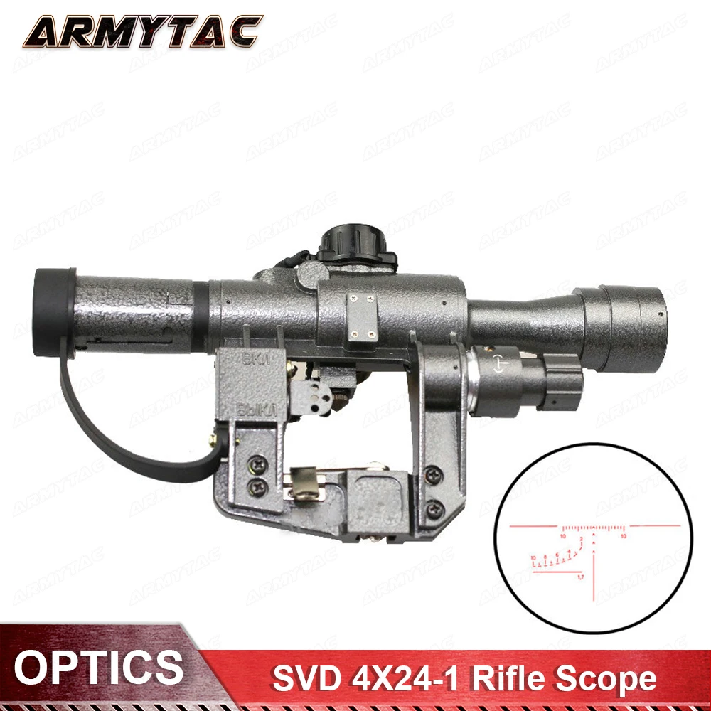 

OPTICS SVD 4X24-1 Rifle Scope Hunting Weapon Sight Riflescopes Airsoft Rifle Sight