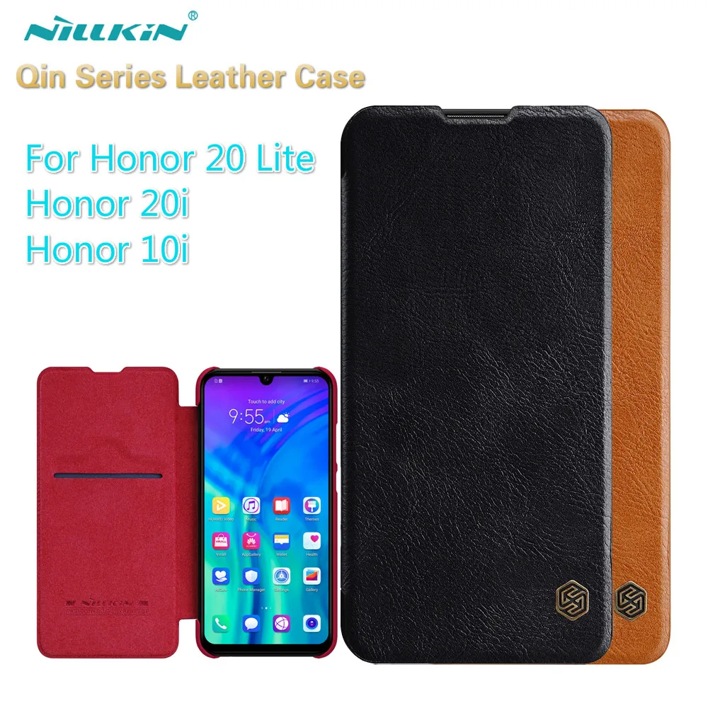 Чехол для Huawei Honor 20 Lite Оригинальный чехол Nillkin Qin из искусственной кожи 10i