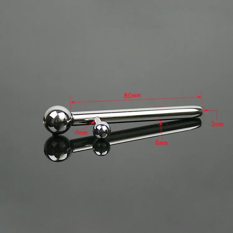 8*80mm Hollow Stainless Steel Penis Plugs Catheter Sounds Prince Wand Urethral Dilators Sounding Sex Toys For Men Sex Products