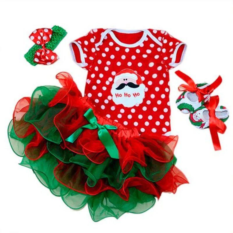 Комплекты для малышей фестиваль юбка комплект Roupas для Юбки для женщин Одежда для новорожденных Комплект Санта Клаус комплект для маленьких девочек одежда в горошек