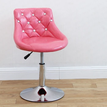 

European Bar Stool Chair Lift Swivel Chair Bar Stool Beauty Dressing Backrest Dining Chair Makeup Artist Chair Bar Stools Modern