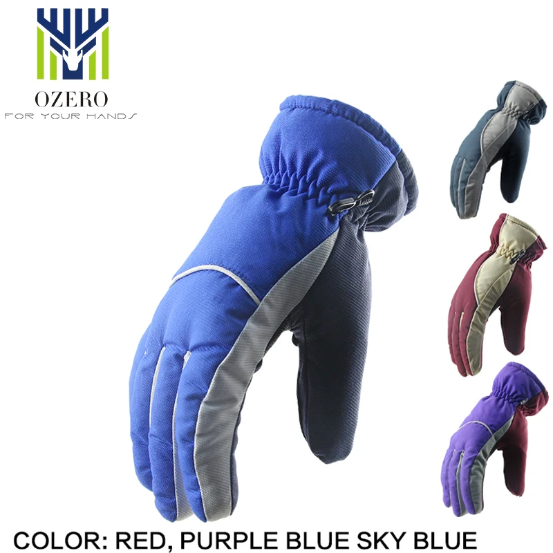 OZERO перчатки для лыжного спорта, сноуборда, катания на лыжах, снегохода, езды на мотоцикле, зимние ветрозащитные унисекс снежные перчатки