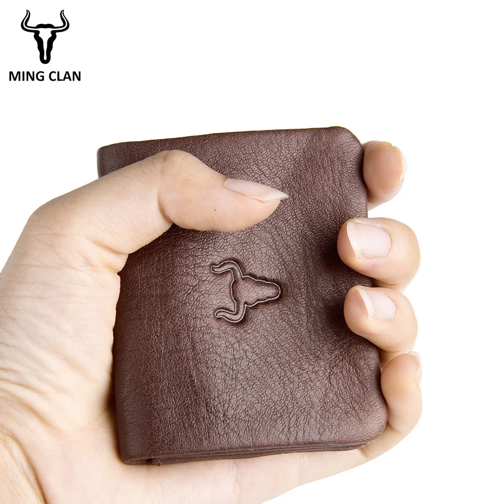 Кошелек Mingclan из натуральной кожи для мужчин и женщин маленький мини кошелек