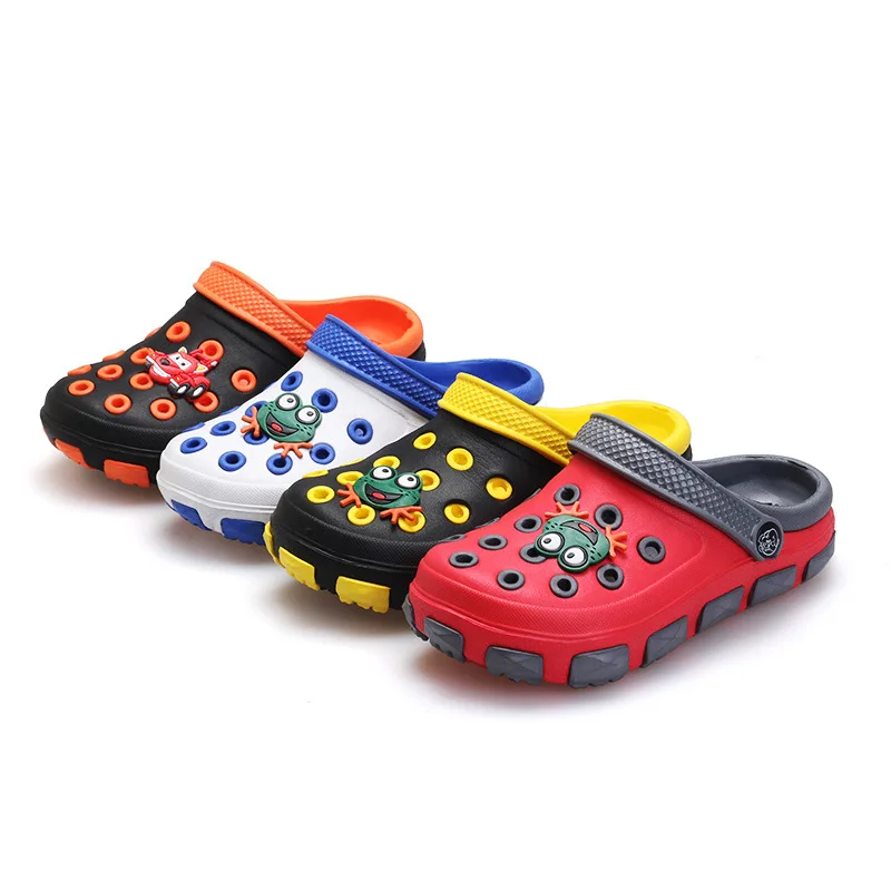 new cute comfortable children slippers summer boys slippers cartoon hole beach slippers casual non-slip baby slippers kids shoes