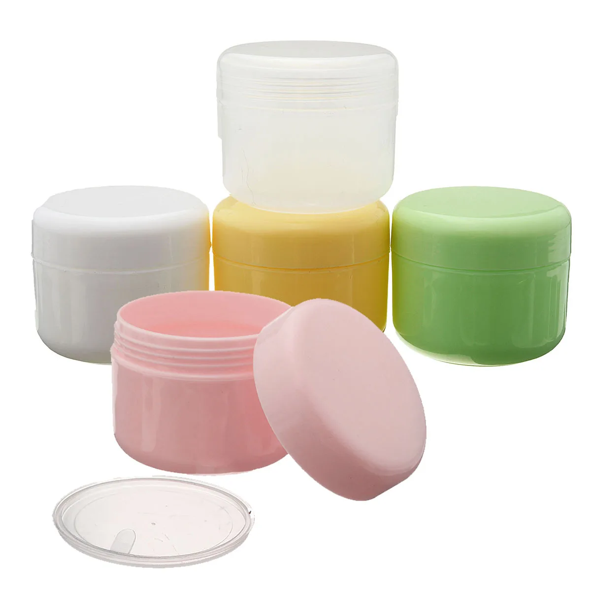 

Cosmetic Empty Jar Pot Makeup Packaging Tool Travel Face Cream Refillable Bottles Plastic Fashion Design Container Capacity 50g