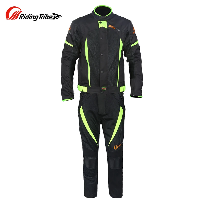 

Riding Tribe Motorcycle Jacket Moto Pants Racing Clothing Set Windproof Waterproof Riding Jacket Pants Suit with Liner Protector