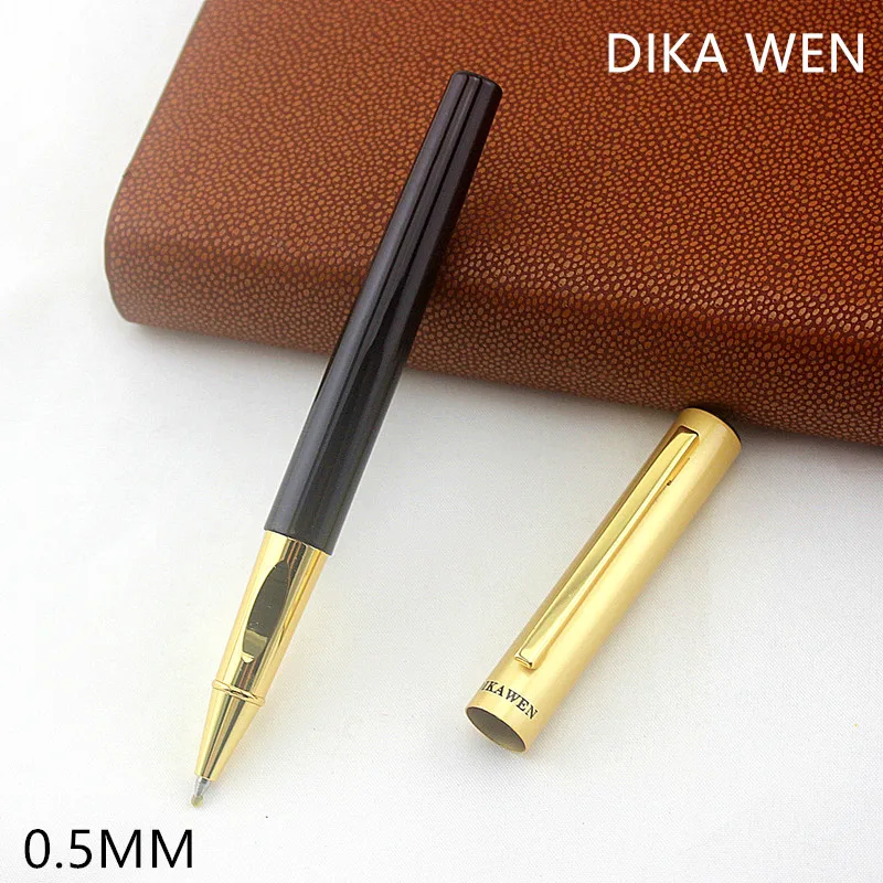 Высокое качество модные милые черные цвета роскошные золотые роллербол ручка 0,5 мм перо Съемный Черный refills письма подарки