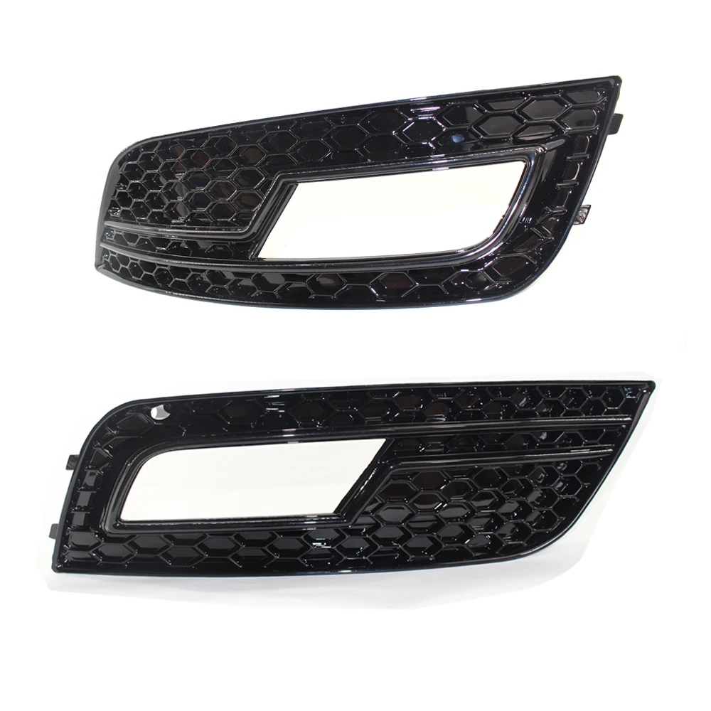 

1 Pair Front Chrome Front Bumper Fog Light Grilles Grill FOR A4 / A4 Quattro B9 2013-2015
