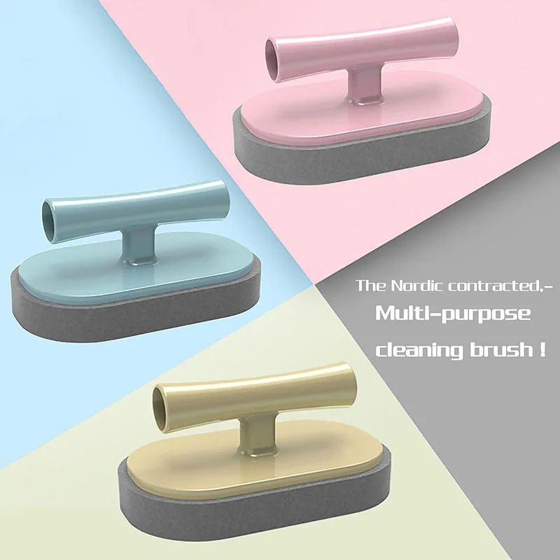 

Eraser Sponge Cleaning Simple Style Magic Sponge Kitchen Bathroom Accessories Strong Decontamination Belt Handle Cleaning Brush