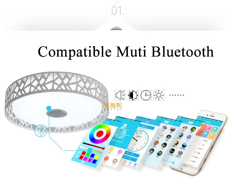 bluetooth music led ceiling lighting  YH-615 (6)_A