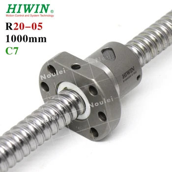 

HIWIN FSI 2005 C7 1000mm ball screw 5mm lead with R20-5T3-FSI ballnut and end machined for high stability linear CNC diy kit