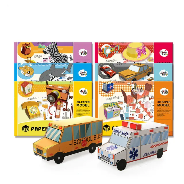 US $3.00 3D Children Craft Toys Paper Model Book Arts & Crafts Stickers DIY Game Handmade Animals Accessorie