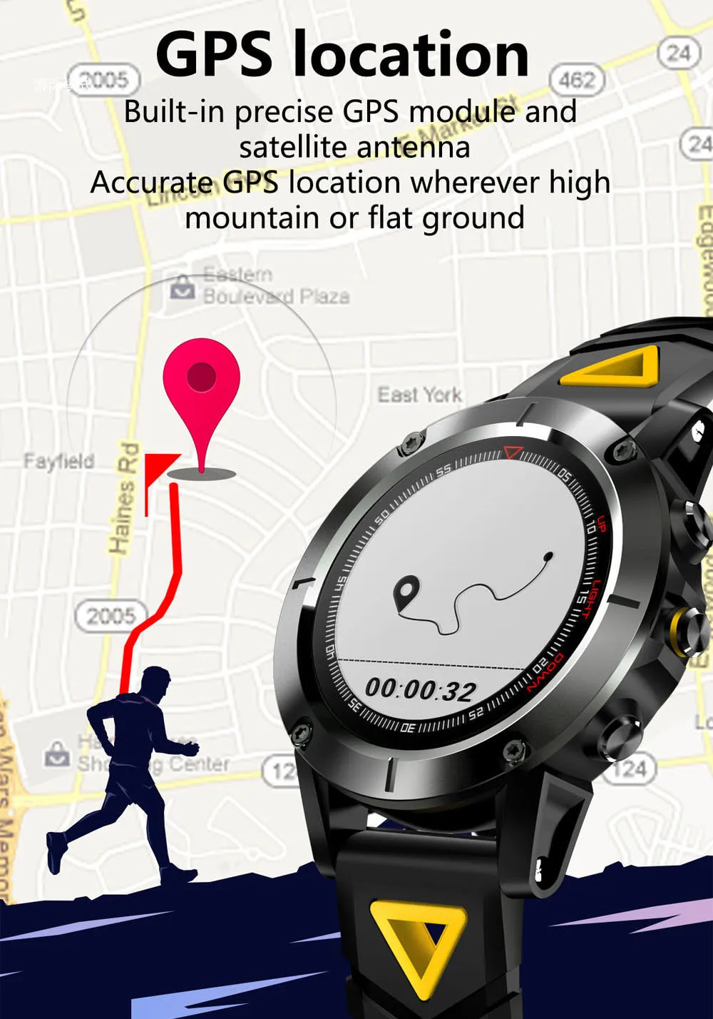 Новые поступления G01 gps спортивные Смарт часы сообщение вызова BT4.0 пульсометр