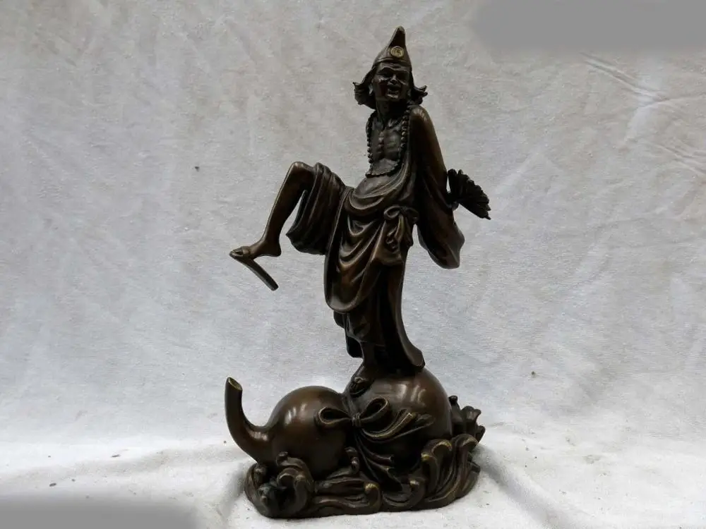 

Fine bronze sculpture China buddhism Ji Gong the Buddhist Monk copper Statue