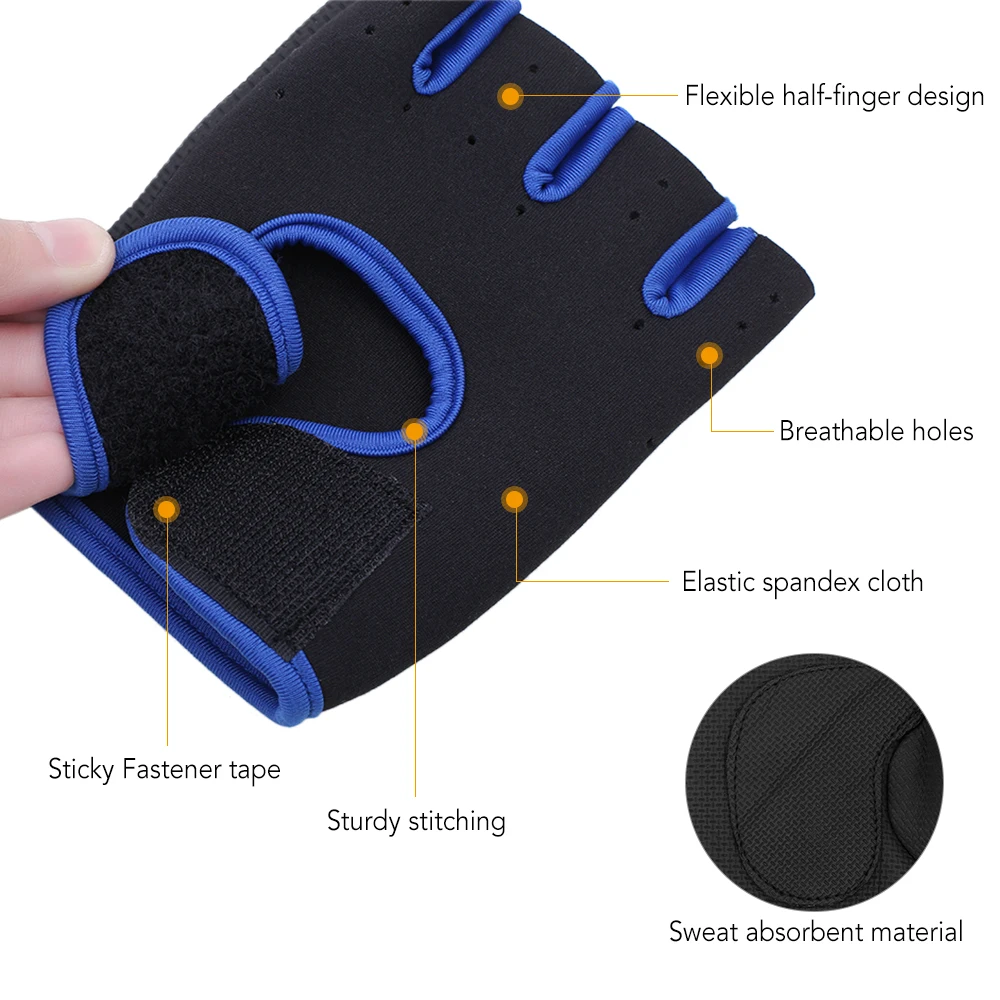 2pcs Gym Gloves Heavyweight Sports Exercise Weight Lifting Gloves Body Building Training Sport Fitness Gloves for Fiting Cycling