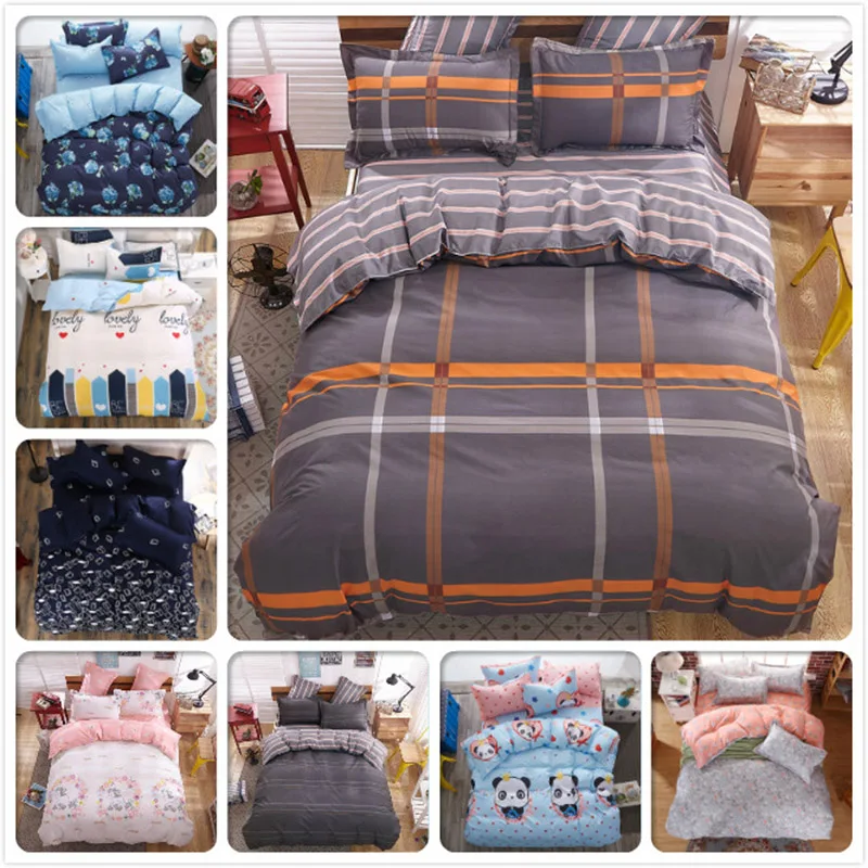 

3pcs 4pcs Bedding Set Stripe Geometric Bed Sheet Duvet Cover Pillowcase Bedlinen 1.5m 1.8m 2.0m 2.2m Full King Queen Single Size