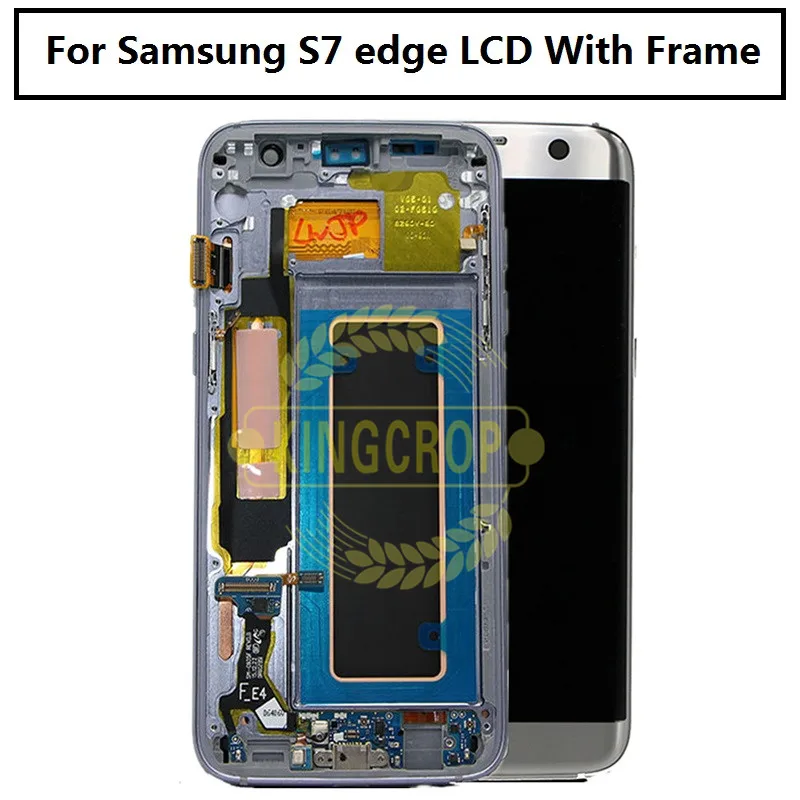 ЖК дисплей с рамкой для SAMSUNG GALAXY S7 EDGE G935 G935F сенсорный экран дигитайзером в сборе
