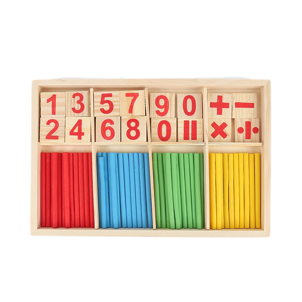 Детская деревянная игрушка блоки палка развивающие игрушки математические палочки для развития интеллекта строительные блоки подарок