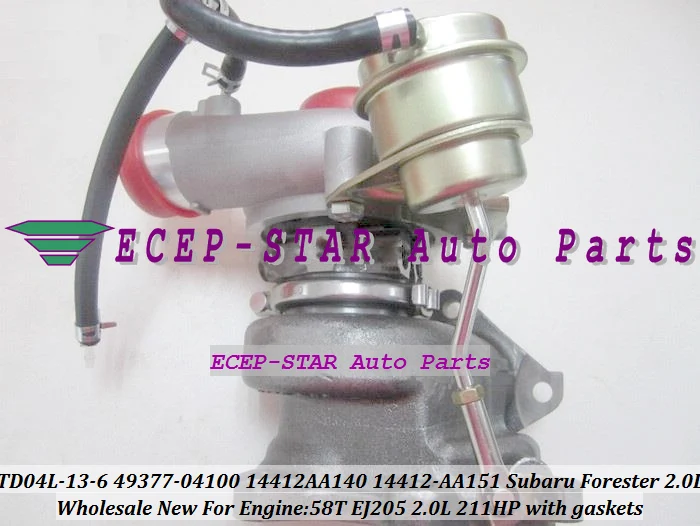 TD04L-13-6 49377-04100 14412AA140 14412-AA140 14412-AA151 Turbo Turbocharger for Subar Forester 58T EJ205 2.0L 211HP (4)