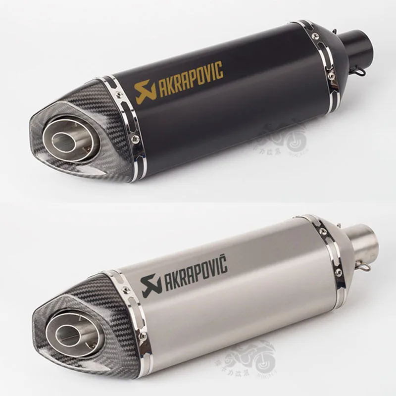 

51mm Motorcycle carbon fiber modified exhaust pipe muffler Akrapovic large hexagon exhaust pipe for SV650 DUKE690 Z900 CBR500R