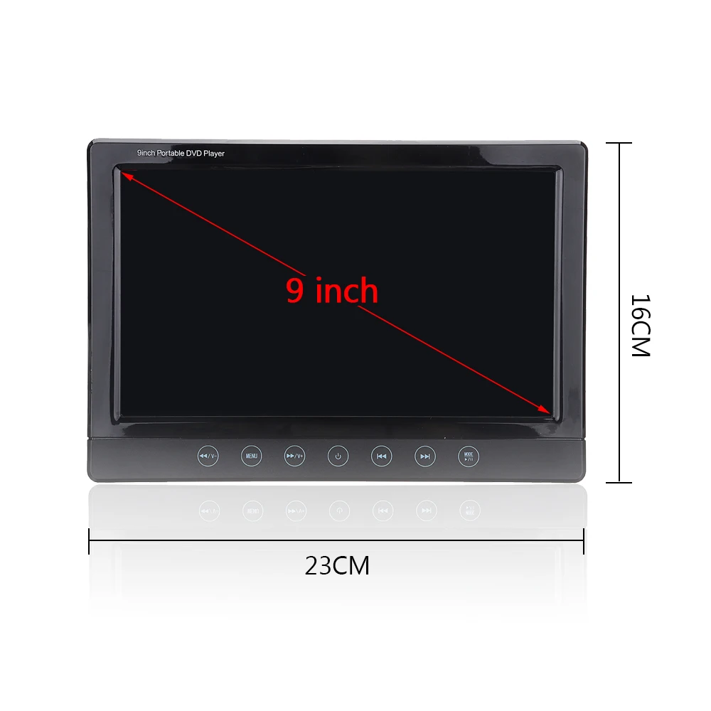 1080P ЖК-экран DVD подголовник автомобиля монитор плеер Поддержка USB, SD Функция игры 9 дюймов монитор подголовник сиденья авто