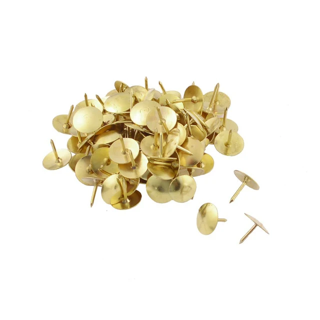 aliexpress com buy 100 pcs pack office gold tone thumbtacks from