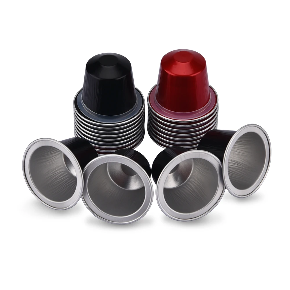 

50Pcs Refillable Coffee Capsule Cup Disposable Nespresso Pod with Lid Seal Sticker for Nescafe Maker Automatic Coffee Machine