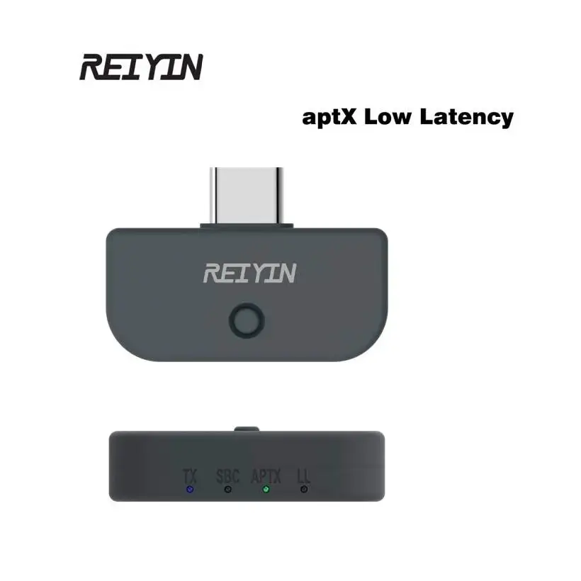 

aptX Low Latency Bluetooth 5.0 Audio Transmitter for Switch PS4 PC Wireless Music Type-C Adapter Dual Connection