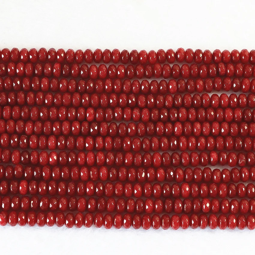 Красный агат сердолик натуральный камень сердолик, оникс 2X4 мм 4X6 мм 5X8 мм, счеты, граненые бусины diy самых продаваемых ювелирных изделий B151