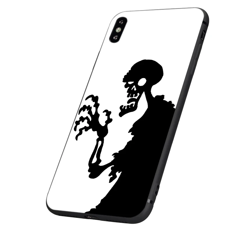 Черный ТПУ чехол для iphone 5 5s se 6 6s 7 8 plus x 10 силиконовый XR XS 11 pro MAX Тыква Хэллоуин