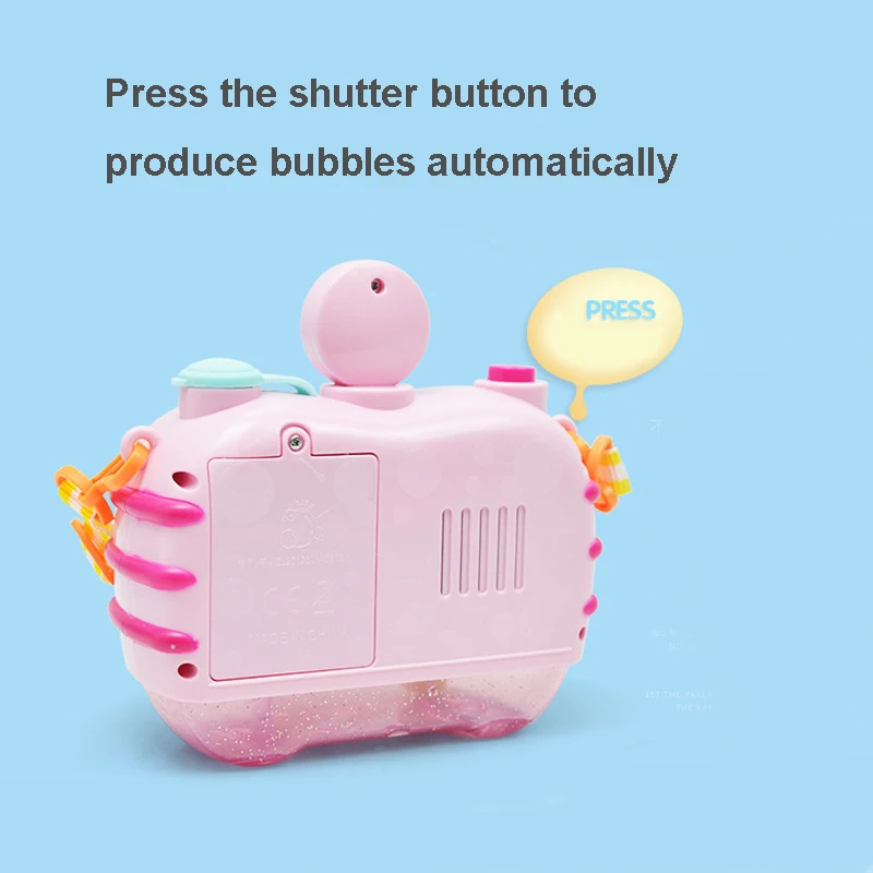 Funny Electric Magic Bubble Blower Machine Cartoon Camera Automatic Bubble Maker With Light Music For Child Kids Outdoor Toys  (11)