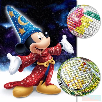 

Partial 5D Crystal Round Drill Diamond Painting "Dis Mouse"DIY Diamond Embroidery Cross Stitch Mosaic Rhinestone Decor