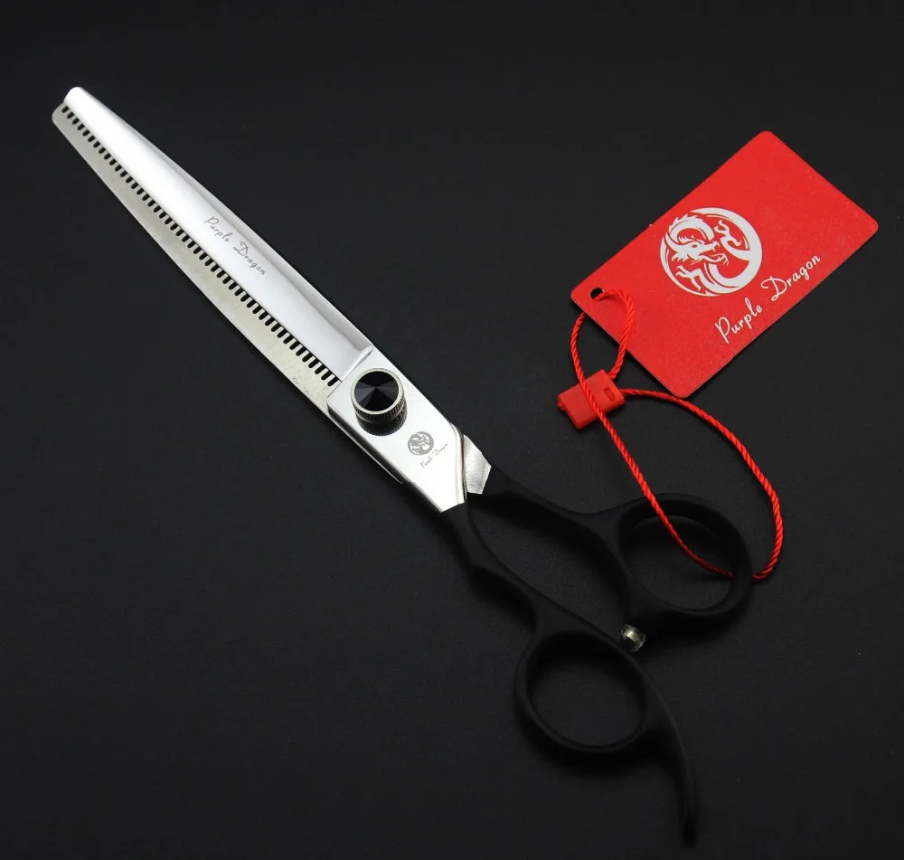 

Left-Hander 7 inch BEST Hairdressing Scissors With Bag Japan 440C 62HRC Barber&#39s Shears Dogs Cats Pet Thinning Shears Hair