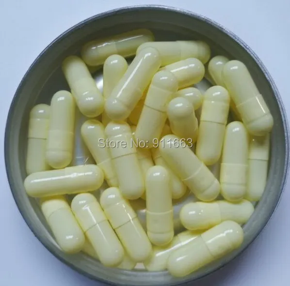 4 250pcs, light yellow light yellow colored capsules/gelatin empty
