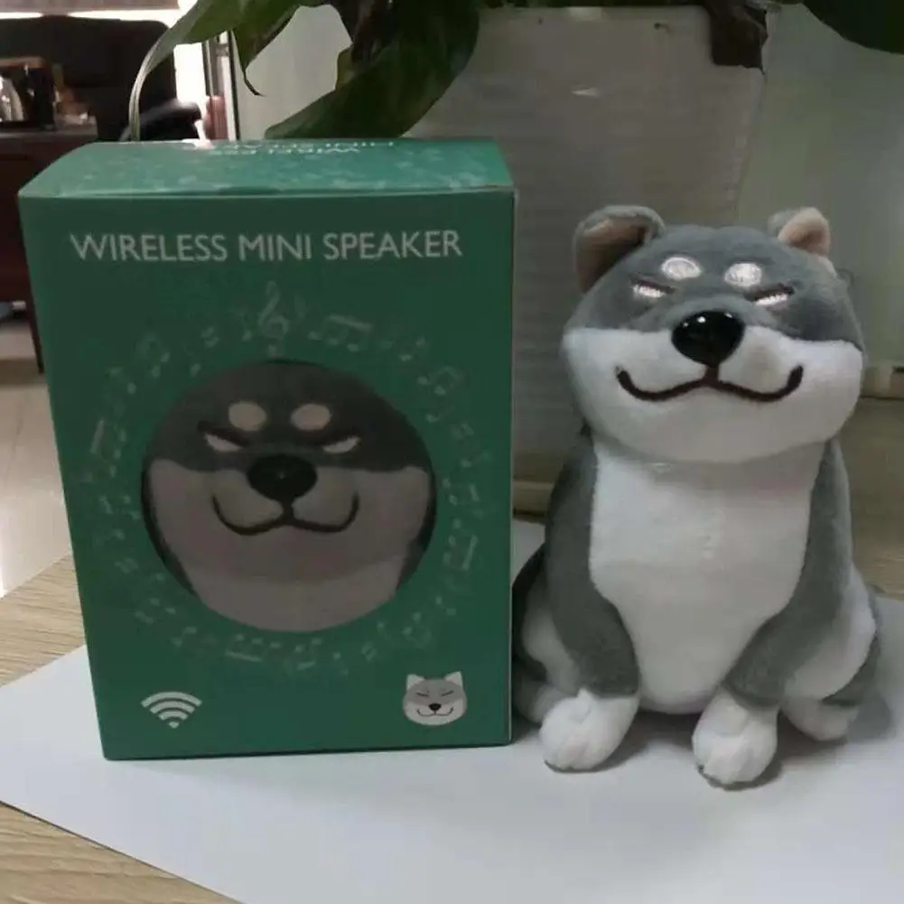 Cute Cartoon Plush Dog Wireless Bluetooth Speaker Stereo Super Bass Subwoofer Home Decoration Christmas Gifts R20