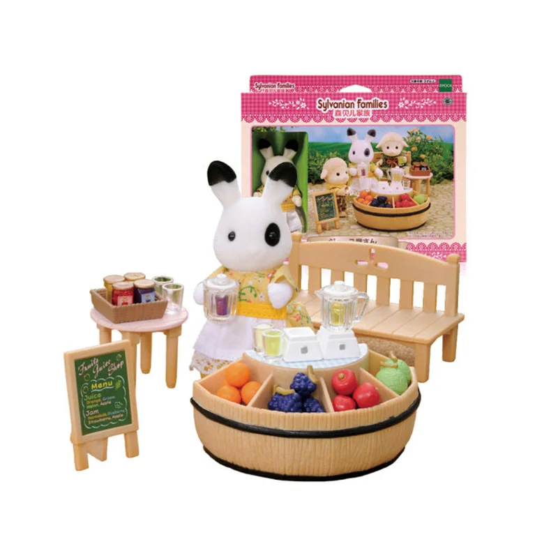 Sylvanian Families кукольный домик стакан для фруктового сока игрушка сцена для фигурок аксессуары Playset девочки; дети подарок#27928