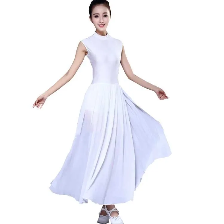 Новая белая молодежная юбка для современного танца, элегантная юбка для танцев, одежда для взрослых, платье-миди для женщин
