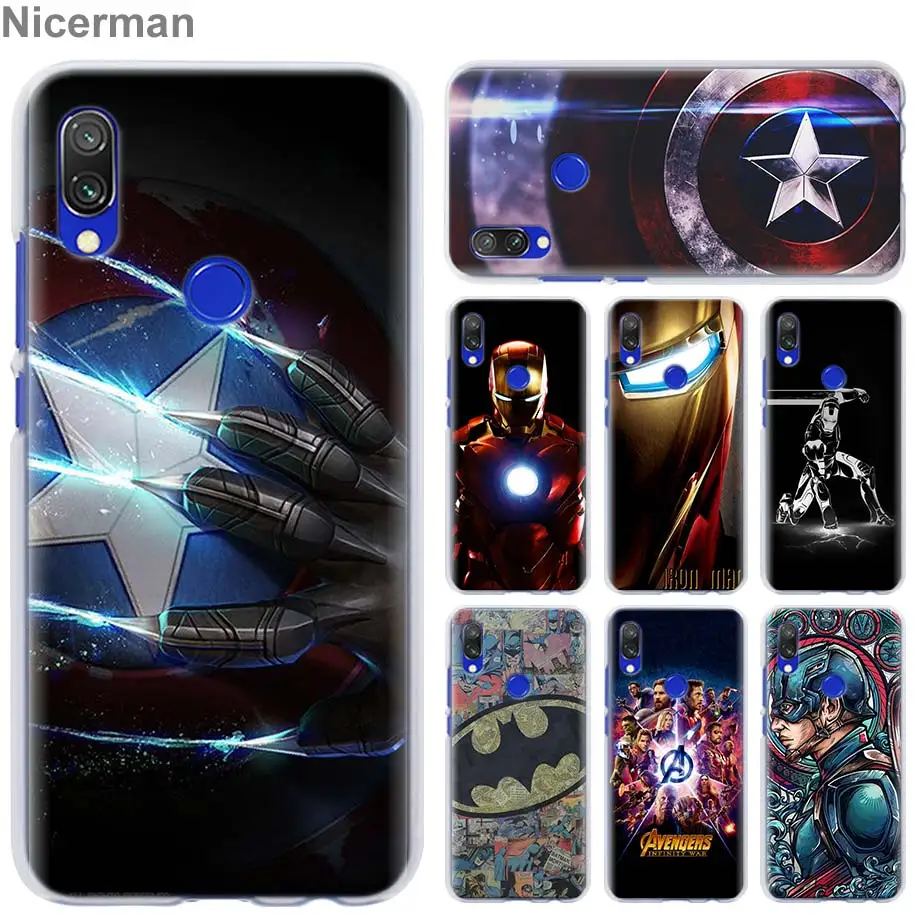 

Captain Ironman Marvel Avengers superheroes Case Cover for Xiaomi Redmi Note 7 Pro 7 6 5 Plus 5A 6A 4X S2 GO Pocophone F1 Phone
