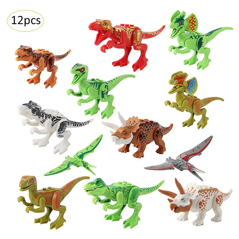 dinosaur assembling building blocks set